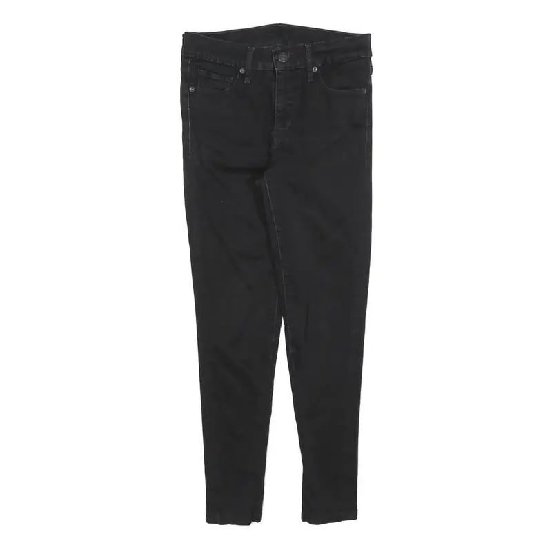 Levi's Womens Jeans Black Slim Skinny Denim Medium W27 L26 Cotton Blend Zip 1