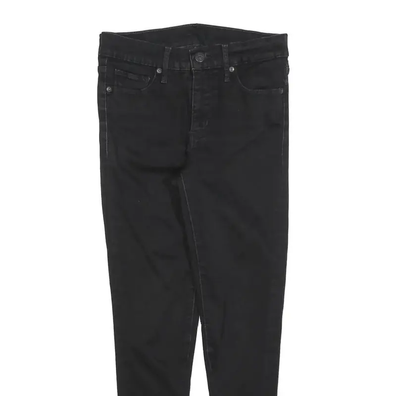 Levi's Womens Jeans Black Slim Skinny Denim Medium W27 L26 Cotton Blend Zip 2