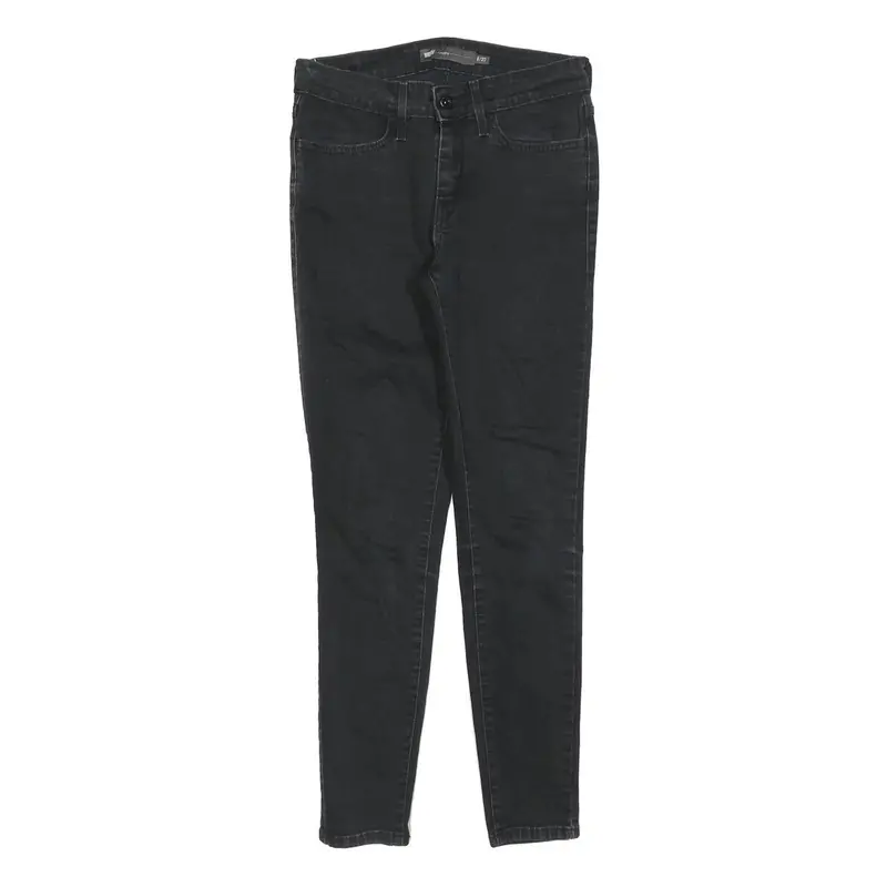 Levi's Womens Jeans Black Slim Skinny Denim Medium W27 L28 Zip Cotton Blend 1