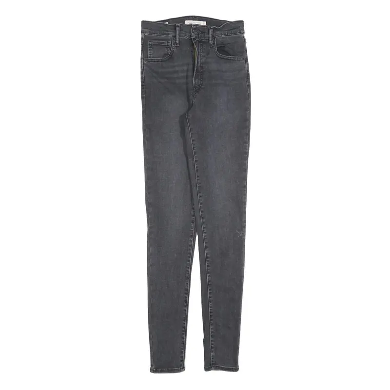Levi's Womens Jeans Black Slim Skinny Denim Medium W27 L32 Stretch Zip Fasten 1