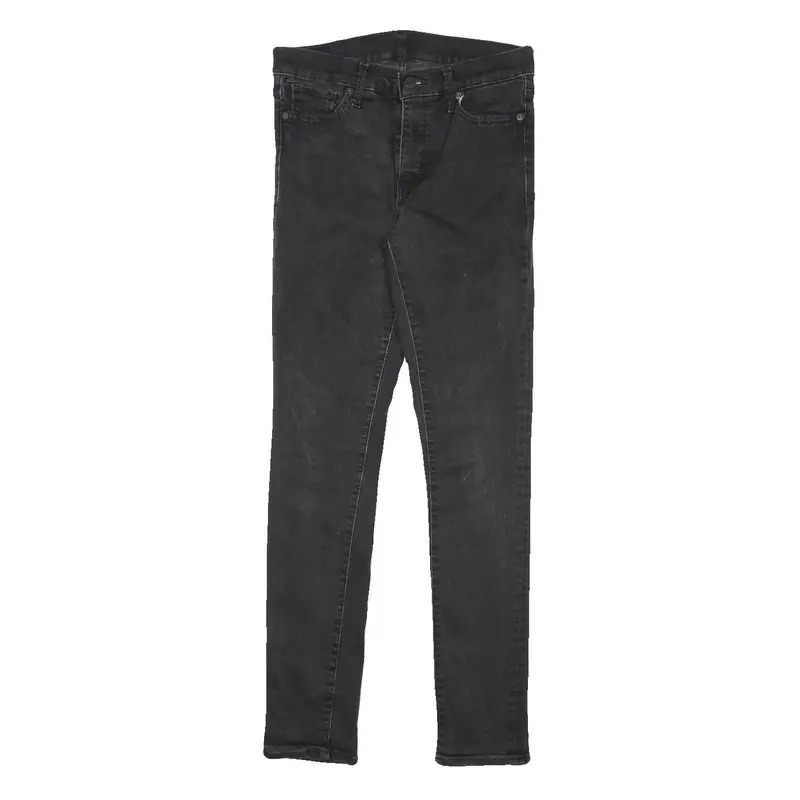 Levi's Womens Jeans Black Slim Skinny Denim Medium Wash W28 L29 Stretch Zip 1