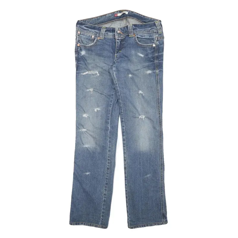 Levi's Womens Jeans Blue Denim Regular Straight Cotton Blend W30 L29 Casual Zip 1