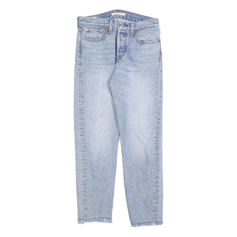 Levi's Womens Jeans Blue Regular Straight Denim Light W27 L27 Button Closure 1