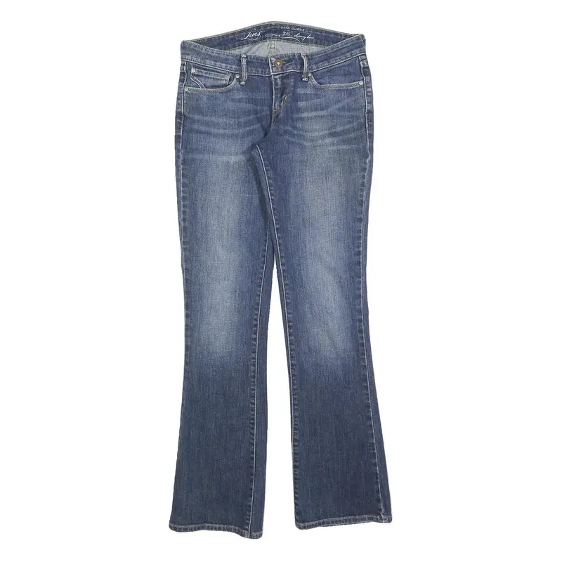 Levi's Womens Jeans Blue Slim Flared Denim Medium W26 L32 Classic Cotton Blend 1