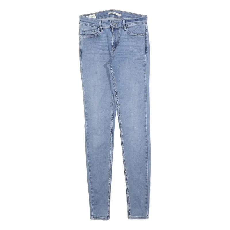 Levi's Womens Jeans Blue Slim Skinny Denim Light W27 L32 710 Cotton Blend Zip 1