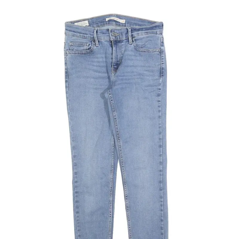Levi's Womens Jeans Blue Slim Skinny Denim Light W27 L32 710 Cotton Blend Zip 2