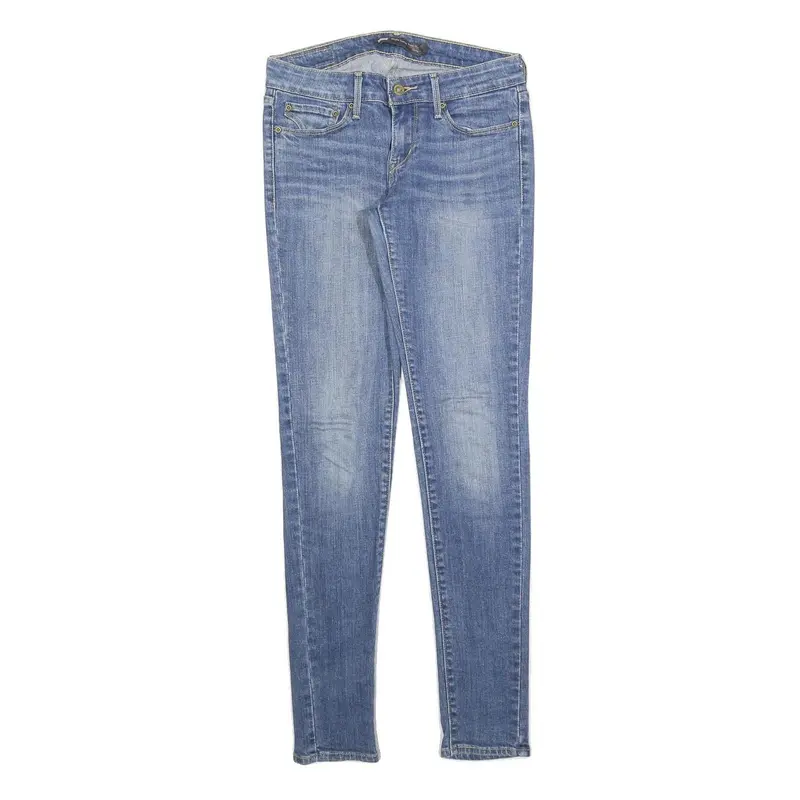 Levi's Womens Jeans Blue Slim Skinny Denim Light W28 L30 Stretch Cotton Blend 1