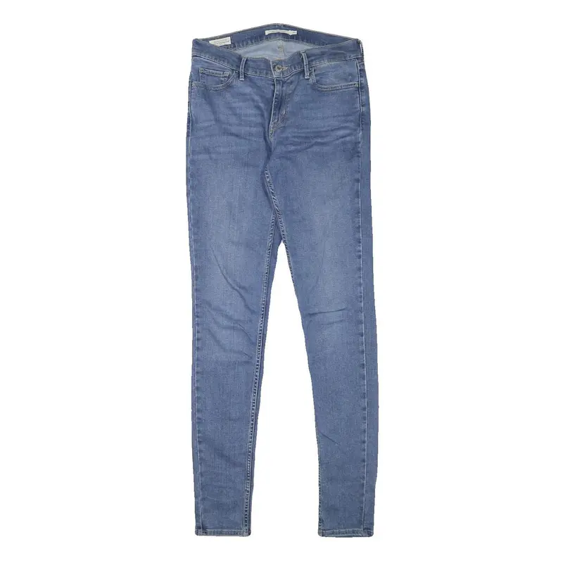 Levi's Womens Jeans Blue Slim Skinny Denim Light W28 L31 Stretch Zip 1