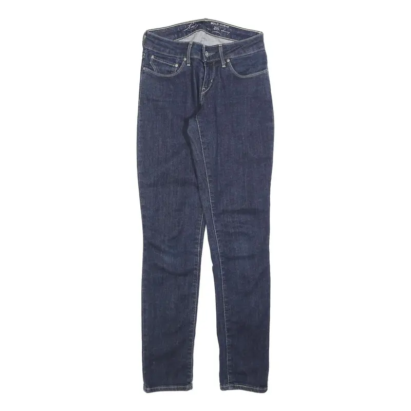 Levi's Womens Jeans Blue Slim Skinny Denim Medium W26 L30 Classic Fit Zip 1