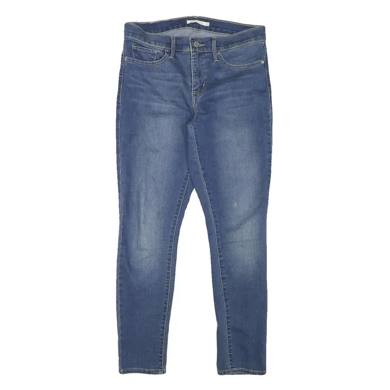 Levi's Womens Jeans Blue Slim Skinny Denim Medium W30 L27 Stretch Zip Pocket 1