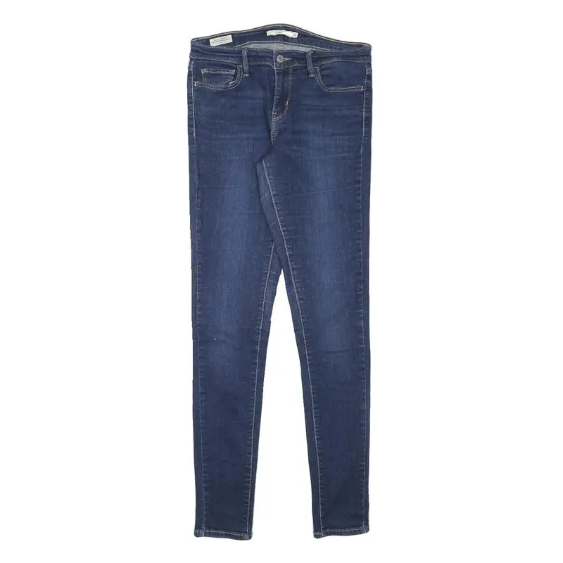 Levi's Womens Jeans Blue Slim Skinny Denim W28 L31 Zip Cotton Blend 1