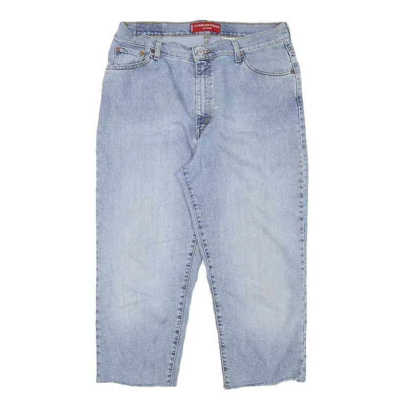 Levi's Womens Jeans Blue Slim Straight Denim Medium W33 L22 Classic Denim Zip 1