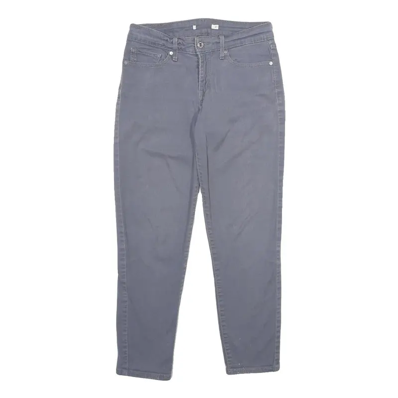Levi's Womens Jeans Grey Regular Skinny Denim Light W27 L26 Zip Cotton Blend 1