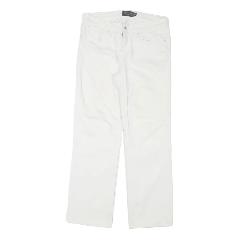 Levi's Womens Jeans White Regular Straight Denim W28 L26 Cotton Blend Zip 1