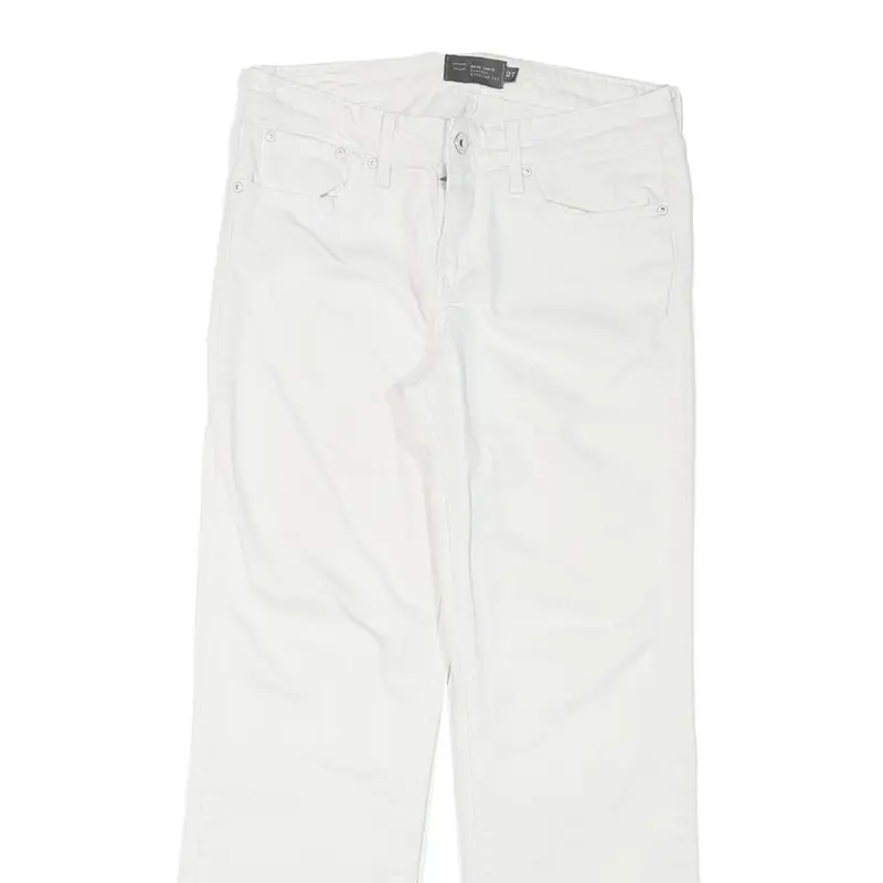 Levi's Womens Jeans White Regular Straight Denim W28 L26 Cotton Blend Zip 2