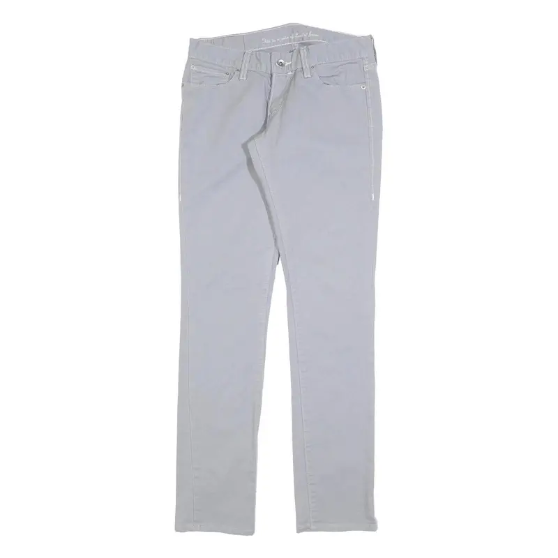 Levi's Womens Jeans White Slim Skinny Denim Cotton Blend W29 L32 Stylish 1