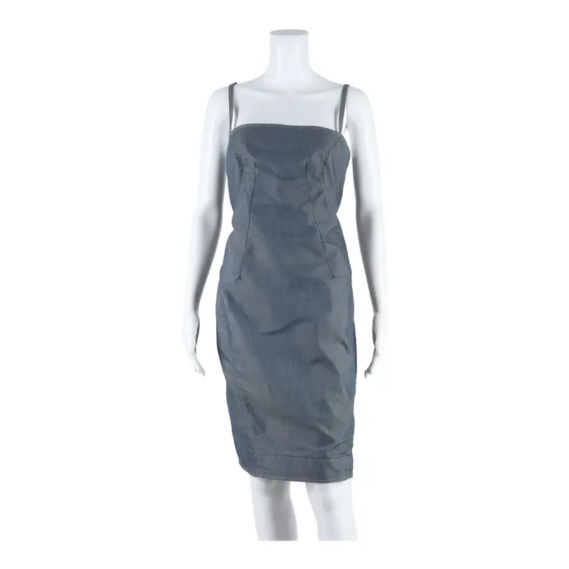 Levi's Womens Pencil Dress Blue Denim Sleeveless Midi S 1