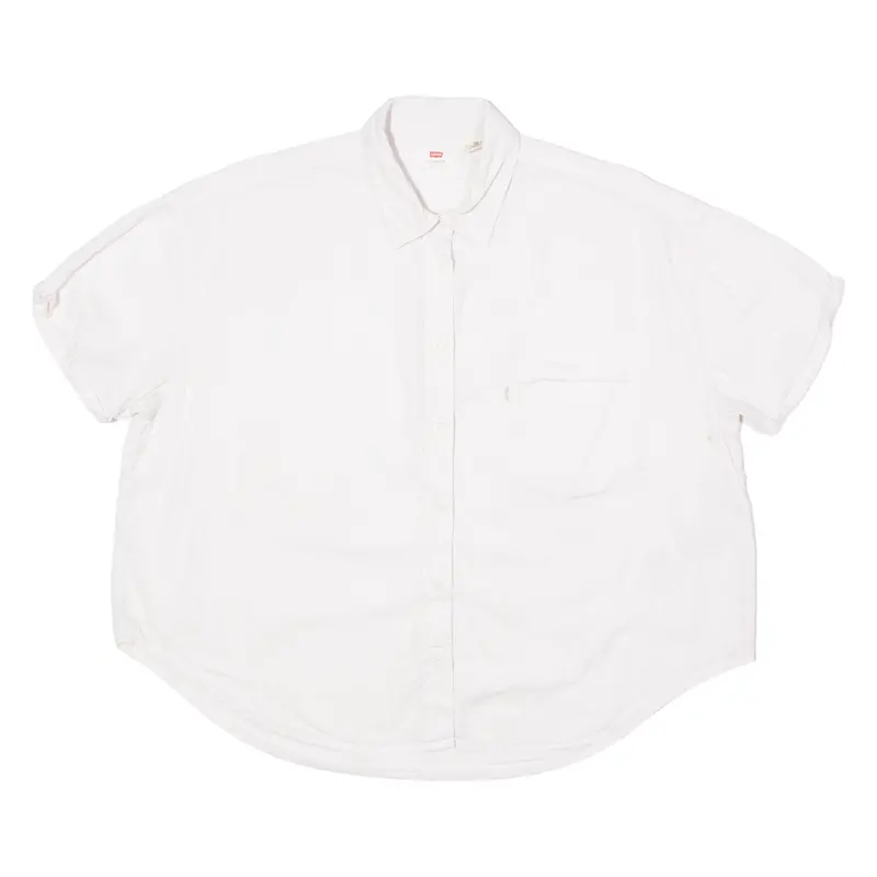 Levi's Womens Plain Shirt Pink Pinstripe Long Sleeve M 1