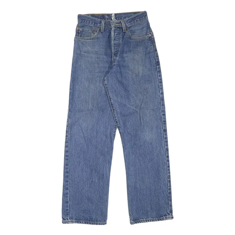Levi's Womens Regular Blue Denim Button Jeans W26 L28 Classic Fit Straight Leg 1