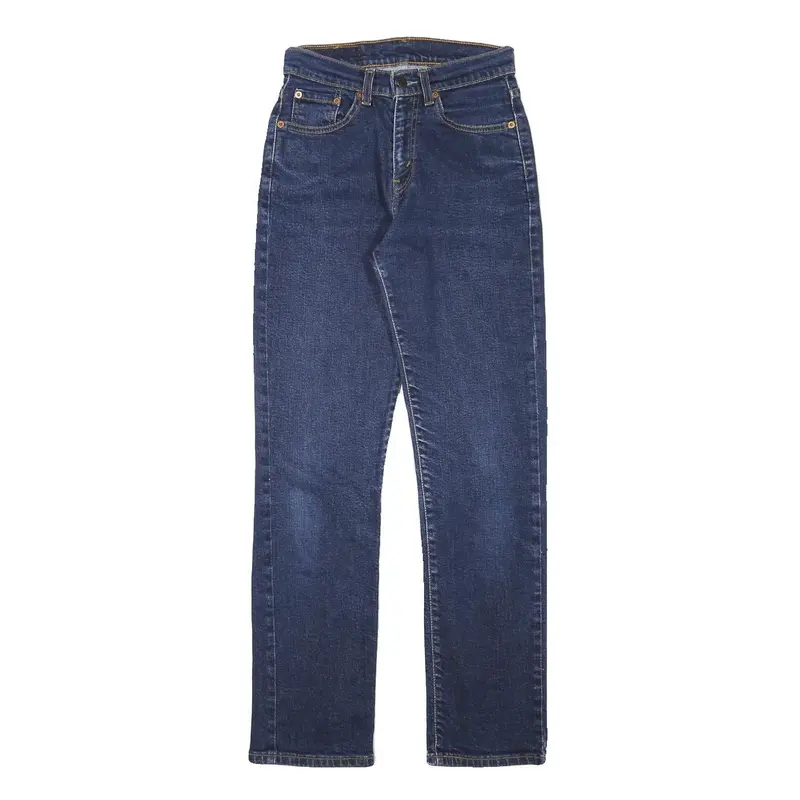 Levi's Womens Regular Fit Blue Denim Jeans Cotton Blend Zip W24 L29 Classic 1