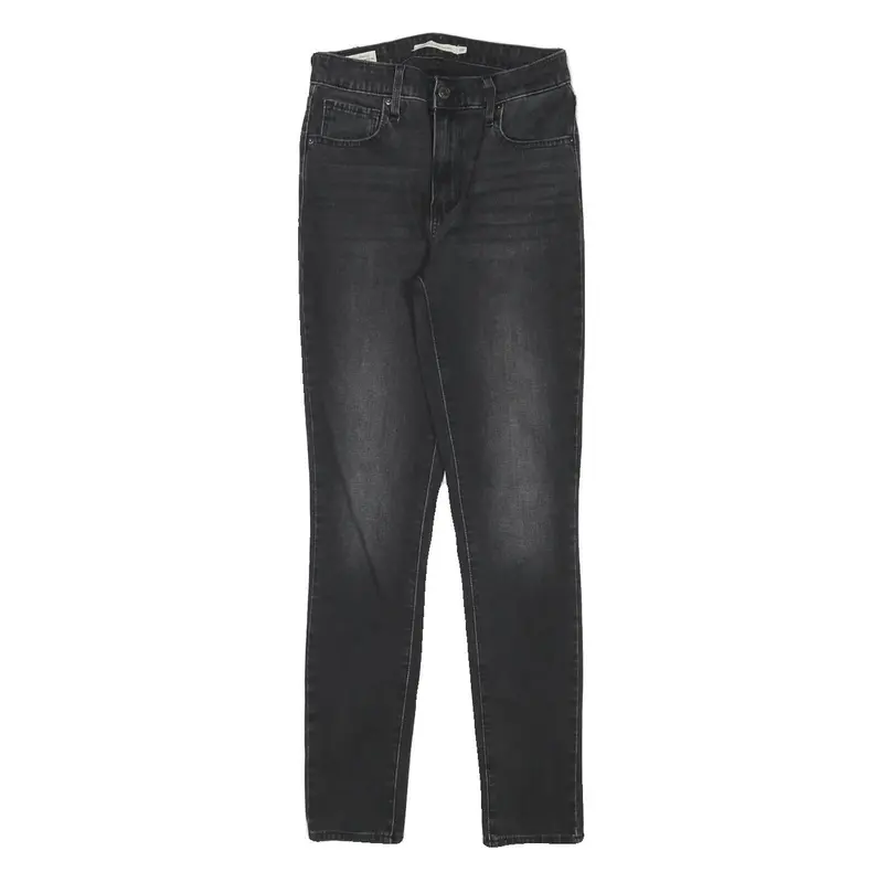 Levi's Womens Slim Black Denim Jeans Cotton Blend Zip W24 L27 Classic Fit 1