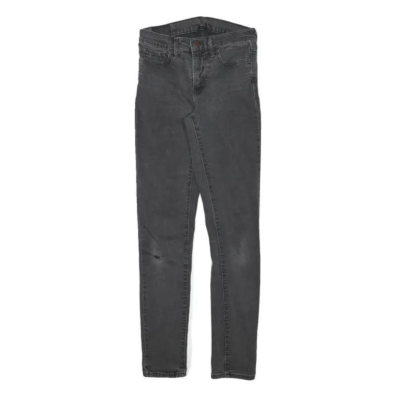 Levi's Womens Slim Black Denim Jeans W25 L30 Zip Cotton Blend Casual Stretch 1