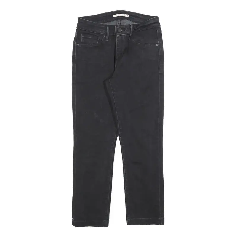 Levi's Womens Slim Black Denim Skinny Jeans Cotton Blend W27 L25 Classic Zip 1