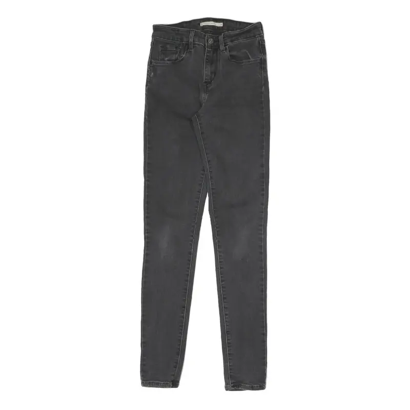 Levi's Womens Slim Black Jeans Denim Cotton Blend W24 L29 Zip Skinny Fit 1