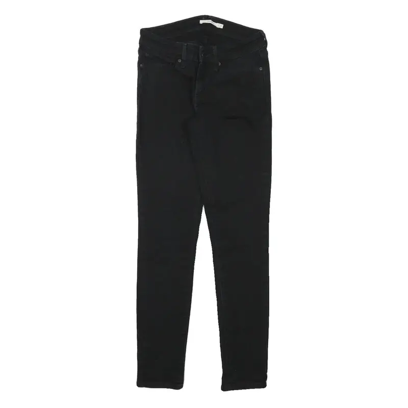 Levi's Womens Slim Black Jeans Denim W25 L28 Stretch Zip Fastening 1