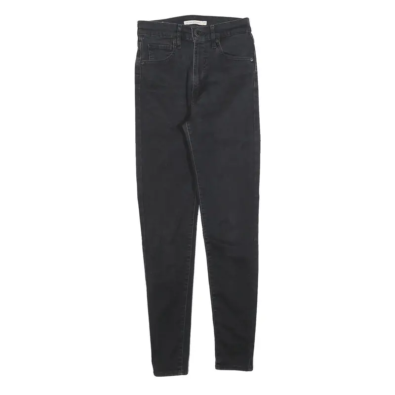 Levi's Womens Slim Black Jeans Denim W27 L30 Zip Cotton Blend Stylish 1