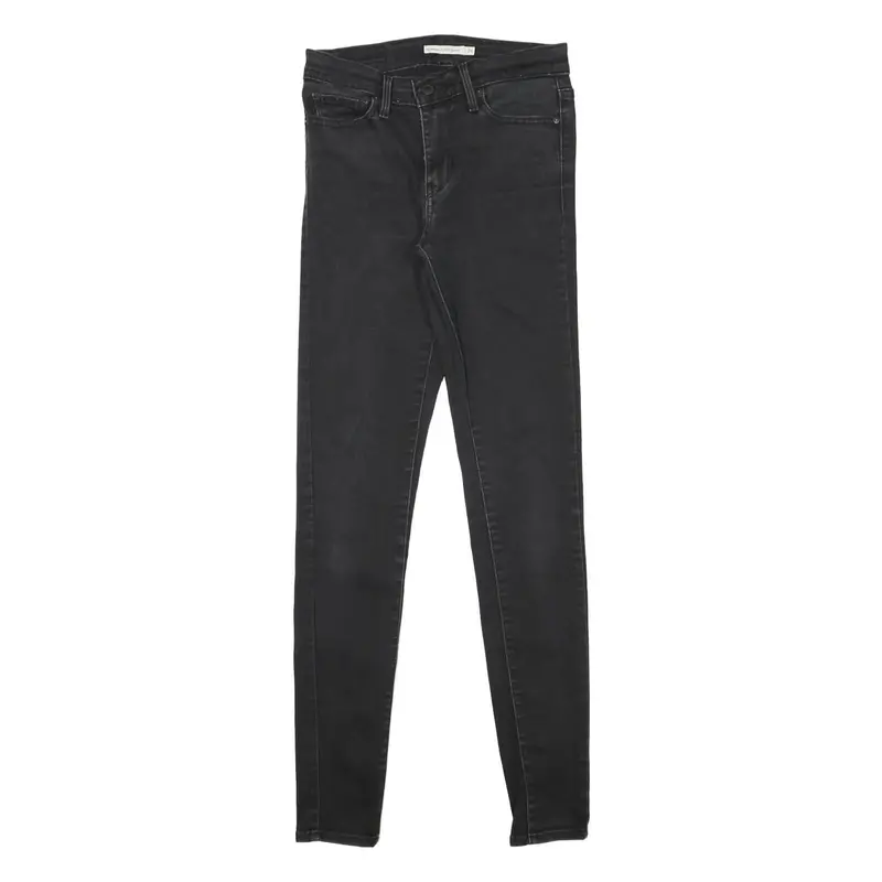 Levi's Womens Slim Black Skinny Denim Jeans Cotton Blend W26 L30 Stylish Zip 1
