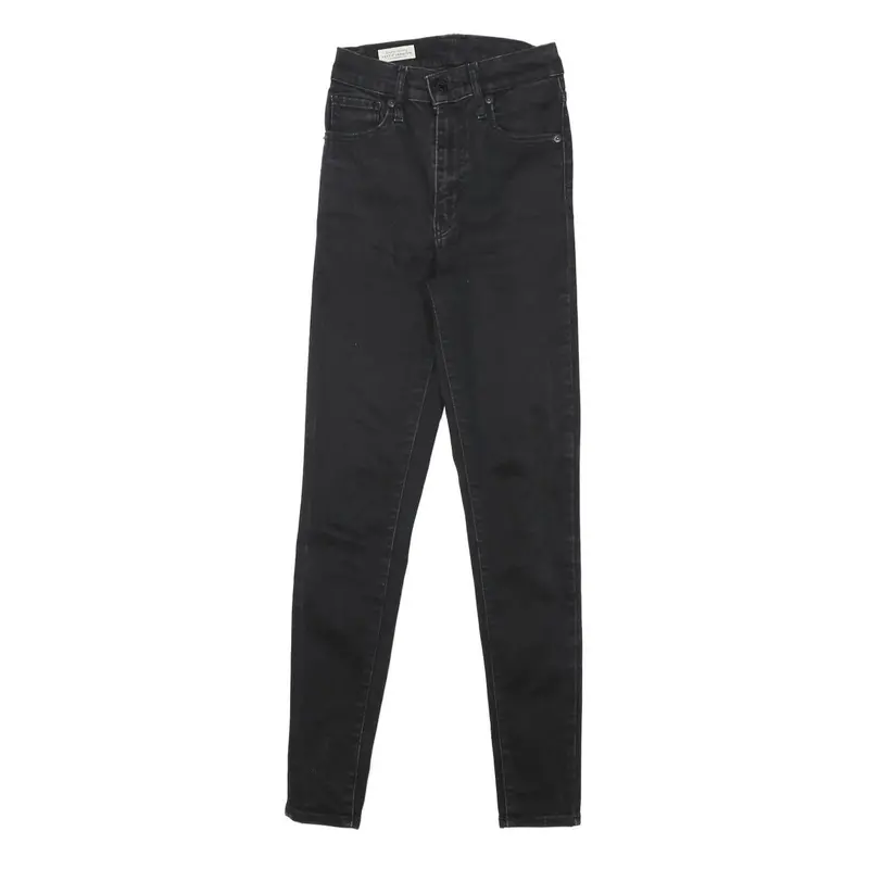 Levi's Womens Slim Black Skinny Denim Light W21 L26 Zip Slim Fit Jeans 1