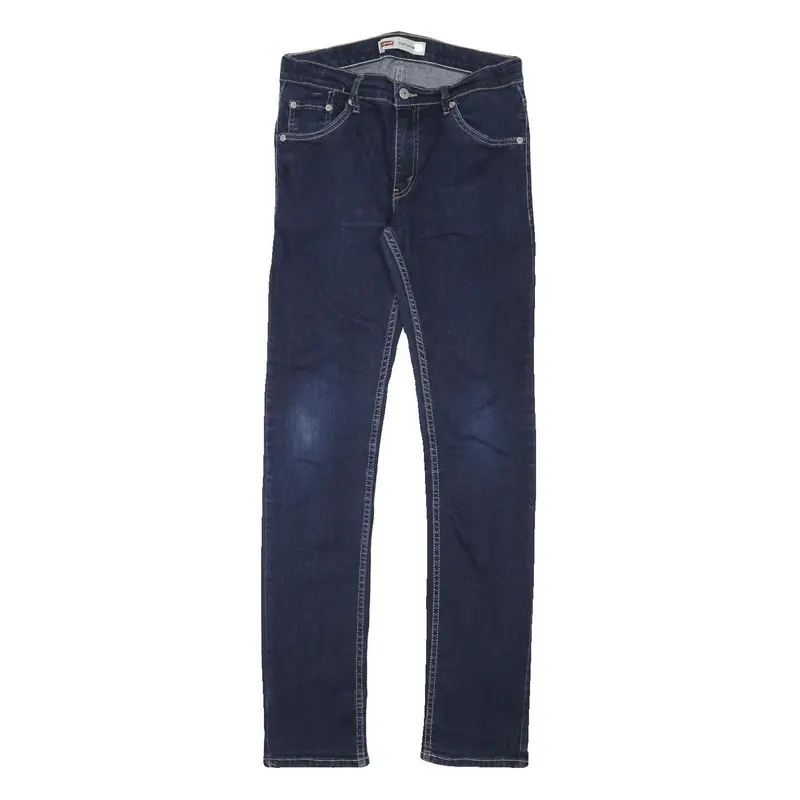 Levi's Womens Slim Blue Denim Jeans W28 L31 Zip Pockets Classic Fit Cotton Blend 1