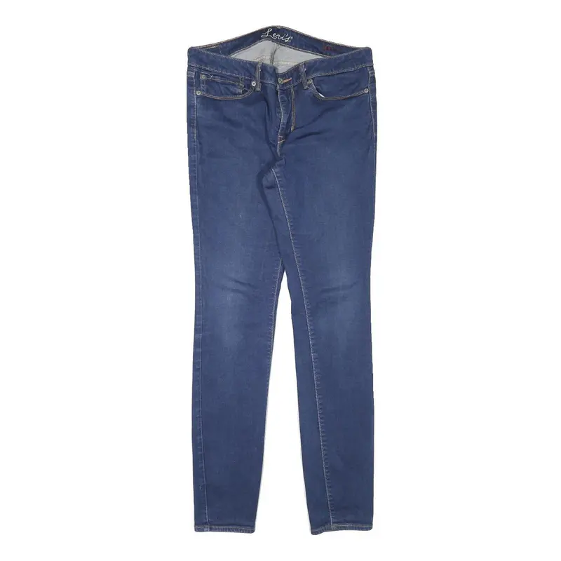 Levi's Womens Slim Blue Denim Jeans W31 L31 Stretch Cotton Blend Zip 1