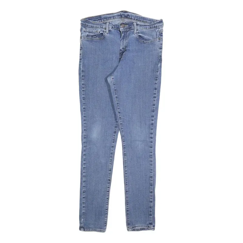 Levi's Womens Slim Blue Denim Light Jeans W31 L30 Zip Cotton Blend 1