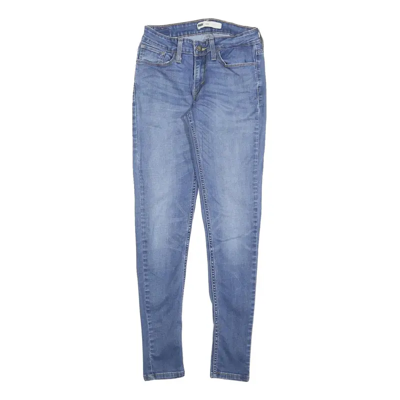 Levi's Womens Slim Blue Denim Light Wash Jeans W27 L30 Skinny Cotton Blend Zip 1