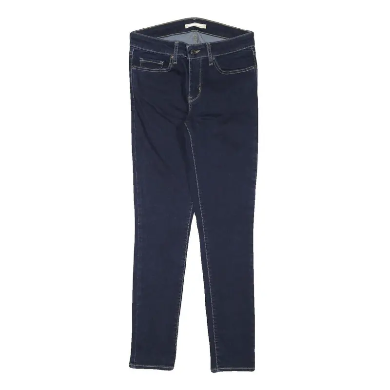 Levi's Womens Slim Blue Denim Medium Zip W28 L29 Skinny Stretch Cotton Blend 1