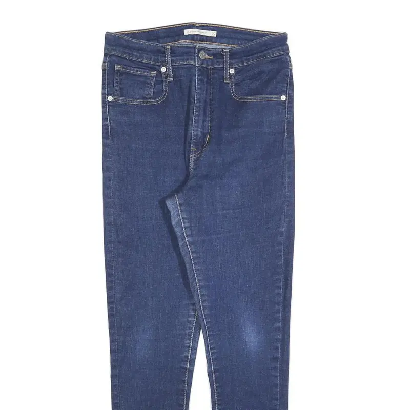 Levi's Womens Slim Blue Denim Raw Jeans W30 L30 Stretch Cotton Blend Zip 2