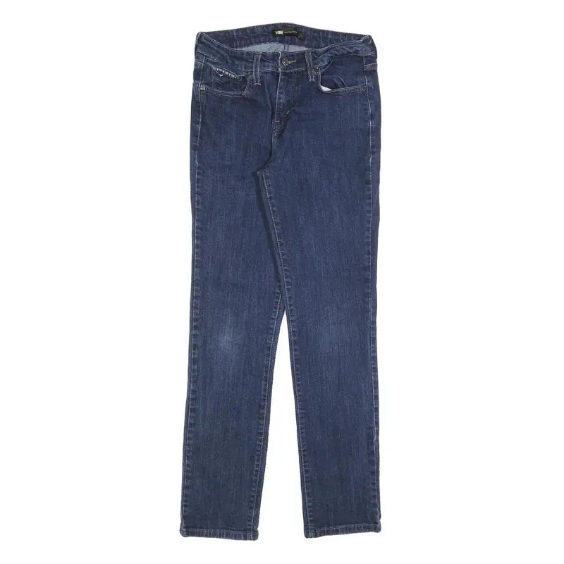 Levi's Womens Slim Blue Denim Slim Jeans W29 L32 Classic Zip Pockets 1