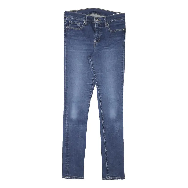 Levi's Womens Slim Blue Denim Slim Skinny Jeans W29 L30 Classic Cotton Blend Zip 1