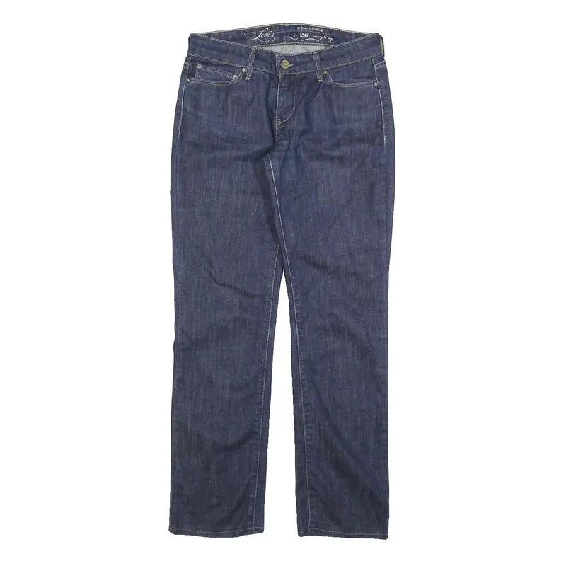 Levi's Womens Slim Blue Denim Slim Straight Jeans W26 L29 Classic Cotton Blend 1