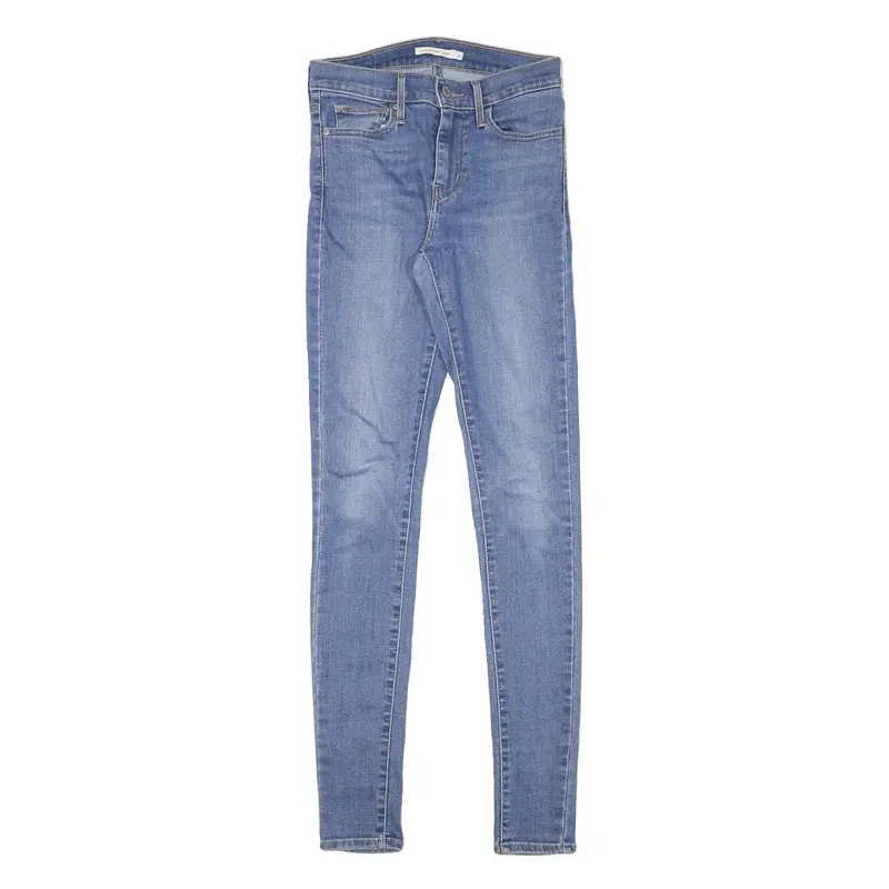 Levi's Womens Slim Blue Jeans Denim Light W26 L32 Classic Stretch Zip 1