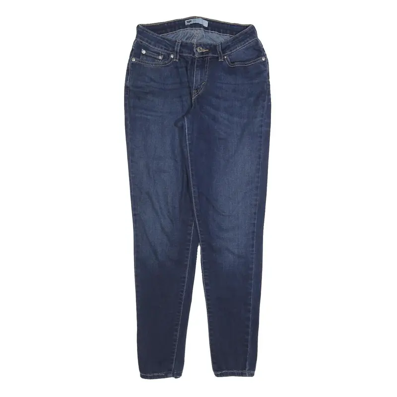 Levi's Womens Slim Blue Jeans Denim Medium W29 L30 Classic Cotton Blend Zip 1