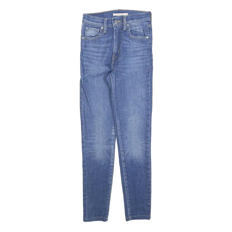 Levi's Womens Slim Blue Skinny Denim Medium W25 L27 Zip Cotton Blend Jeans 1