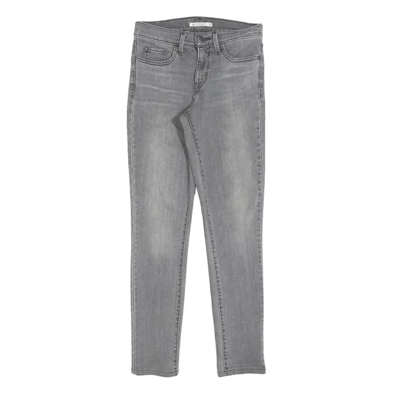 Levi's Womens Slim Grey Denim 311 Jeans W26 L29 Stylish Cotton Blend Zip Closure 1