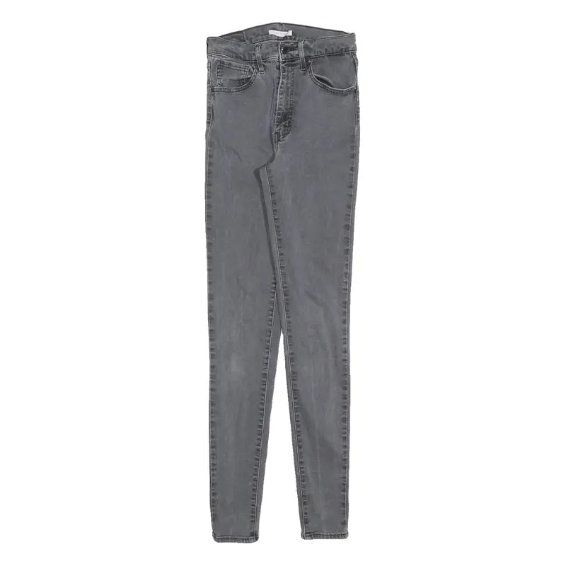 Levi's Womens Slim Grey Denim Jeans Cotton Blend W24 L30 Zip Comfort Fit 1