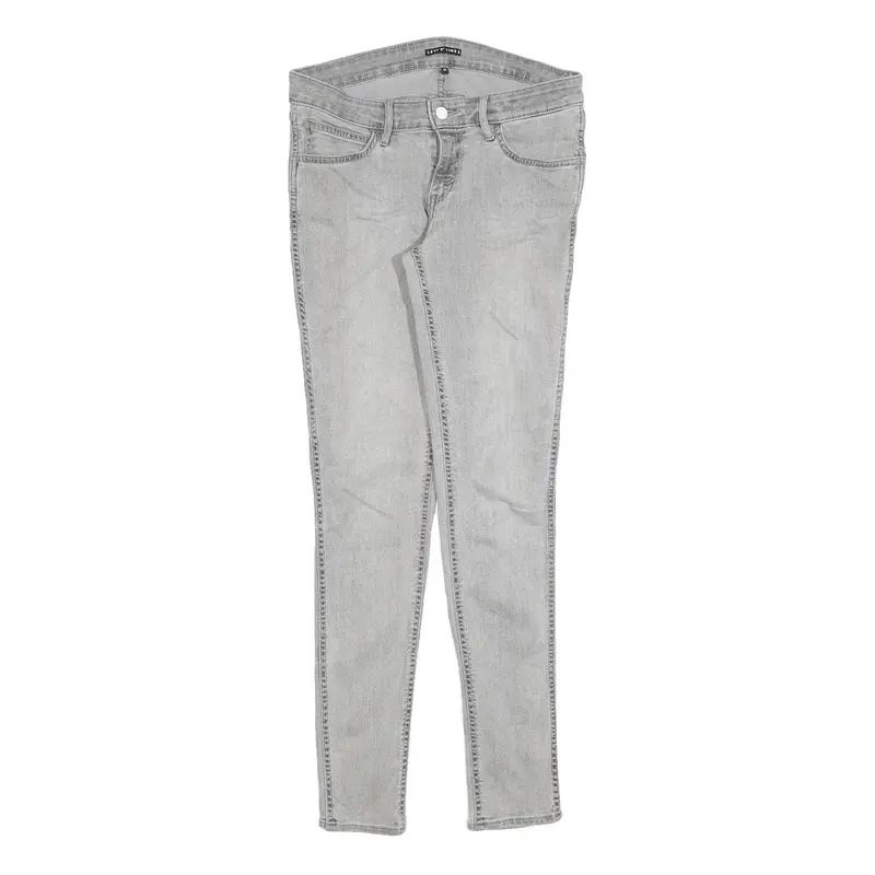 Levi's Womens Slim Grey Denim Skinny Jeans Cotton Blend W30 L32 Zip Fastening 1