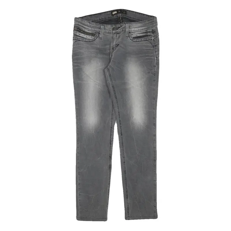 Levi's Womens Slim Grey Denim Slim Jeans W30 L28 Stylish Faded Wash Zip Closure 1