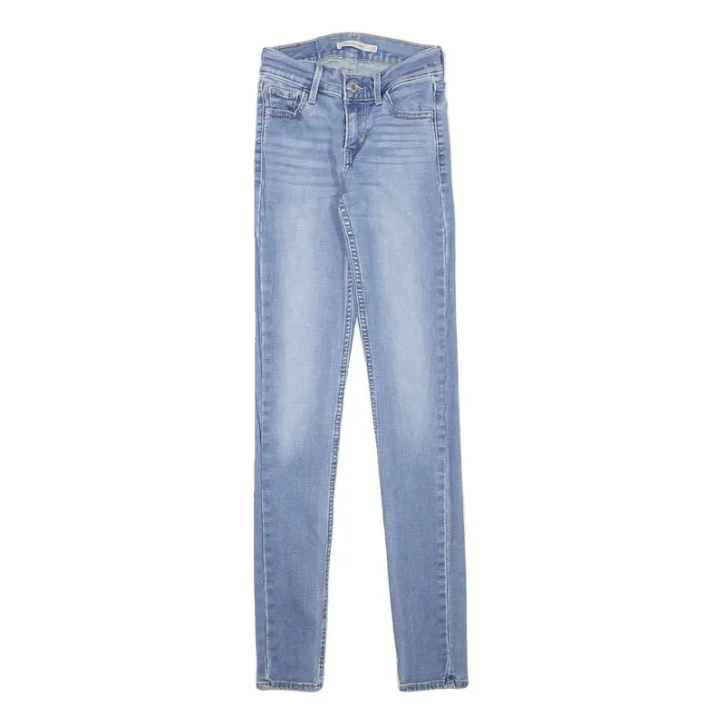Levi's Womens Slim Light Blue Denim Jeans W20 L28 Zip Cotton Blend Skinny Fit 1