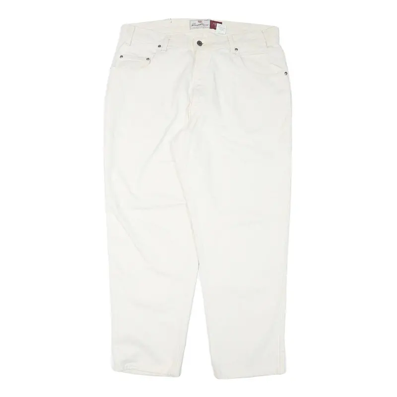 Levi's Womens White Relaxed Straight Denim Jeans W36 L28 Classic Zip Cotton 1